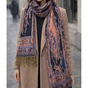 NEW RAPTI FASHION silk and viscose scarf in multi